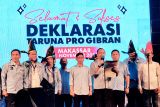 Cawapres Gibran hadiri deklarasi Taruna For Gibran di Pantai Losari Makassar