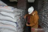 Direktur Utama Perum Bulog, Budi Waseso  memeriksa kualitas beras saat  melakukan peninjauan stok di gudang penyimpanan , kabupaten Aceh Besar, Aceh, Jumat (1/12/2023). Perum Bulog mencatat serapan beras petani hingga November 2023 sebanyak 924.000 ton atau realisasinya baru mencapai sekitar  86 persen dari target 1,2 juta ton karena keterbatasan stok beras pada petani dan selain produksi padi menurun dampak dari elnino. ANTARA FOTO/Ampelsa.
