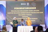 Kemenkumham-Brida Sulteng tandatangani kontrak KS perlindungan KI