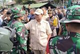 Sebagai Menhan, Prabowo kunjungi Posko Erupsi Marapi