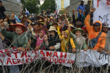 Unjuk rasa petani di Lampung