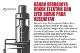 Bahan berbahaya rokok elektrik dan efek buruk pada kesehatan