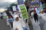 Ratusan pelajar ikuti pawai damai usai pemilu sambut Ramadhan di Palu