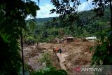 Tim sar gabungan melakukan pencarian korban longsor di Kampung Cigintung, Desa Cibenda, Kecamatan Cipongkor, Kabupaten Bandung Barat, Jawa Barat, Senin (25/3/2024). Data dari BPBD mencatat sebanyak 30 rumah hancur serta 10 orang masih dalam pencarian akibat longsor yang terjadi Minggu (24/3/2024) malam. ANTARA FOTO/Raisan Al Farisi/agr