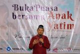 Kepala Perum LKBN ANTARA biro Jawa Timur Rakhmat Hidayat memberikan sambutan ketika kegiatan 