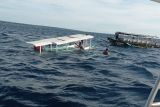 Ombak besar, perahu lima pemancing ditemukan terdampar di Gili Petagan Lombok Timur