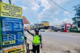 Polisi Banyuasin pandu pemudik  hindari kemacetan melalui scan barcode