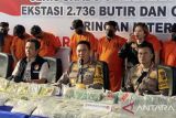 Polda Riau berhasil amankan sebanyak 107 kg sabu-sabu dan ribuan pil ekstasi