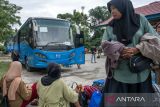 Pemberangkatan bus mudik antarprovinsi di Palu