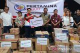 Pertamina salurkan bantuan untuk warga terdampak letusan Gunung Ruang Tagulandang