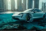 Porsche Taycan jadi kapal selam saat terjang banjir di Dubai