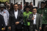 Anies-Muhaimin hadiri penetapan Presiden dan Wakil Presiden terpilih