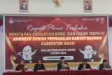 KPU Agam tetapkan 45 calon terpilih anggota DPRD setempat