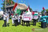 Sejumlah mahasiswa Timur Tengah ikut aksi damai bela  Palestina di Solo