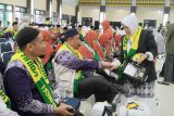442 calon haji kloter pertama  di Embarkasi Palembang telah masuk asrama haji