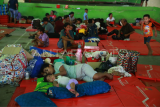 Pengungsian korban erupsi Gunung Ibu di Halmahera Barat
