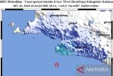 Belum ada info dampak  gempa magnitudo 4,6 yang berpusat di Sukabumi