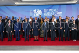 Foto bersama Pertemuan Tingkat Tinggi World Water Forum ke-10