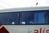 Jamaah Calon Haji (JCH) berada di dalam bus saat pemberangkatan di Pendapa Wahyawibawagraha Jember, Jawa Timur, Selasa (21/5/2024). Sebanyak 2.695 JCH Kabupaten Jember yang tergabung tujuh kloter diberangkatkan ke Asrama Haji Sukolilo Surabaya dan kemudian akan terbang ke Tanah Suci Makkah. Antara Jatim/Seno/um 