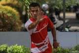 Atlet cabang olahraga (cabor) Petanque Aceh Razul Aziz mengikuti pemusatan latihan daerah (Pelatda) persiapan Pekan Olahraga Nasional (PON) XXI Aceh-Sumut di Banda Aceh, Aceh, Selasa (4/6/2024). Pelatda cabang olahraga Petanque Aceh diikuti 10 atlet putra dan 10 atlet putri untuk memacu pemantapan kemampuan atelt guna meraih prestasi terbaik pada PON XXI yang akan berlangsung pada 8-20 September 2024. ANTARA FOTO/Khalis Surry