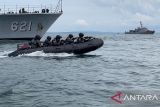 Dua KRI latihan VBSS dan pertempuran jarak dekat perairan perbatasan Ambalat