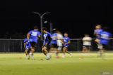 Sejumlah pesepak bola Timnas Filipina U-19 mengikuti latihan resmi di lapangan A Stadion Gelora Bung Tomo, Surabaya, Jawa Timur, Selasa (16/7/2024). Latihan tersebut untuk menghadapi Timnas Indonesia dalam pertandingan babak penyisihan grup A ASEAN U-19 Boys Championship atau AFF U-19 di Stadion Gelora Bung Tomo pada Rabu (17/7). ANTARA Jatim/Rizal Hanafi/mas.