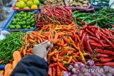 Warga memilih cabai rawit di Pasar Kosambi, Bandung, Jawa Barat, Senin (29/7/2024). Pedagang mengatakan harga cabai di Kota Bandung mengalami kenaikan sebanyak 90 persen yakni dari Rp50 ribu per kilogram menjadi Rp90 ribu per kilogram, selama 10 hari terakhir yang diakibatkan oleh pasokan dari petani berkurang karena musim kemarau. ANTARA FOTO/Raisan Al Farisi/agr