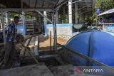 Anggota Kelompok Tani Sinar Jaya mengolah biogas kotoran sapi pada peresmian sinergi program Paranje Tasik (Pengembangan Ayam Rancage Kota Tasikmalaya) di Urug, Kota Tasikmalaya, Jawa Barat, Selasa (30/7/2024). Kantor Perwakilan Bank Indonesia Tasikmalaya dengan Pemeritah Kota Tasikmalaya memberikan bantuan kepada tujuh kelompok tani dalam pemberdayaan ekonomi masyarakat berbasis ekonomi sirkular dengan metode mini closed house untuk budi daya magot dan azolla sebagai campuran pakan alternatif. ANTARA FOTO/Adeng Bustomi/agr