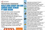 Program SIMAMAK kerja sama Diskop dan UKM Sumbar Barat dengan  PT Bank Nagari