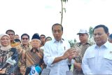 Presiden Jokowi ajak Wapres, Prabowo dan menteri tinjau embung IKN