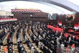 Suasana Sidang Tahunan MPR dan Sidang Bersama DPR - DPD Tahun 2024 di Gedung Nusantara, kompleks Parlemen, Senayan, Jakarta, Jumat (16/8/2024). ANTARA FOTO/Aditya Pradana Putra/wsj.