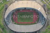 Foto udara suasana Stadion Utama Palaran Kalimantan Timur di Samarinda, Selasa (3/9/2024). Pj Gubernur Kaltim, Akmal Malik menegaskan, bahwa stadion bertaraf internasional berkapasitas 35 ribu penonton itu berencana akan menghidupkan kembali akibat terbengkalai dan akan melakukan perbaikan secara bertahap dengan dana APBD perubahan sekitar Rp10 miliar yang mengutamakan perbaikan lapangan dan lampu. Antara Kaltim/M Risyal Hidayat