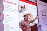 Direktur Antara Elektronik Transaction Pratama (Antara ETP) Ariestyo Reza memaparkan materi saat menjadi pembicara pada Forum Bisnis ANTARA 2024 di Surabaya, Jawa Timur, Rabu (4/9/2024). Forum bisnis ANTARA 2024 yang mengangkat tema Raih Pasar Internasional Melalui Teknologi dan Media tersebut dihadiri 319 perusahaan anggota Kamar Dagang dan Industri Indonesia (Kadin) dan pelaku usaha di wilayah Jawa Timur dan sekitarnya. ANTARA Jatim/Rizal Hanafi/mas.