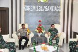 Danrem 131/Santiago terima kunjungan Kapolda Sulut