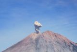 Asap vulkanis yang keluar dari kawah Gunung Semeru terlihat dari Desa Supiturang, Lumajang, Jawa Timur, Kamis (17/10/2024). Bedasarkan data Pusat Vulkanologi Mitigasi Bencana Geologi (PVMBG) pada periode pengamatan Rabu (16/10) pukul 00:00-24:00 WIB Gunung Semeru mengalami aktivitas vulkanik 16 kali letusan teramati dengan tinggi asap 300-800 meter berwarna putih kelabu, satu kali guguran teramati dengan jarak luncur 1500 meter ke arah Besuk Kobokan, 55 kali gempa letusan atau erupsi amplitudo 10-22 mm selama 50-177 detik, dan 13 kali gempa guguran amplitudo 3-12 mm selama 45-136 detik. Antara Jatim/Irfan Sumanjaya/um