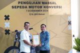 Kemenhub uji sepeda motor listrik hasil konversi secara massal