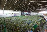 Ribuan Muslimat NU menghadiri Kongres XVIII Muslimat Nahdlatul Ulama di JX International, Surabaya, Jawa Timur, Senin (10/2/2025). Kongres yang dihadiri sekitar 7.000 warga Muslimat NU dari berbagai daerah di Indonesia serta 10 pengurus cabang istimewa Muslimat NU dari luar negeri tersebut berlangsung hingga 15 Februari 2025. ANTARA Jatim/Moch Asim.