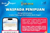 Bank Nagari Imbau Nasabah Waspada Kejahatan Online Perbankan