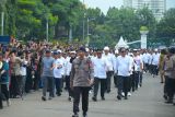 Mirza-Jihan di barisan depan dalam gladi kotor pelantikan di Monas