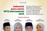 Indonesia juara umum MTQ Internasional 2025