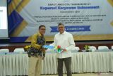 Koperasi Karyawan Indocement atau KKI menggelar Rapat Anggota Tahunan (RAT) ke-47 di Aula Housing Indocement, Citeureup, Kabupaten Bogor, Jawa Barat, Sabtu (8/3/2025). Pada RAT kali ini, KKI memutuskan akan membagikan Sisa Hasil Usaha (SHU) sebesar Rp10,7 miliar kepada anggotanya.