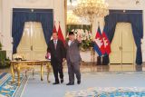 Prabowo terima kunjungan kehormatan Presiden Senat Kamboja di Istana Merdeka
