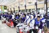 370 calon haji kloter 3 Embarkasi Palembang tiba  ke asrama haji