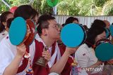 Ratusan  umat Buddha ikuti Puja Bakti doa perdamaian untuk Indonesia