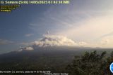 Gunung Semeru hari ini kembali erupsi dengan tinggi letusan 1.000 meter