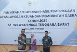 Lombok Barat raih opini WTP ke-11 kali berturut dari BPK RI