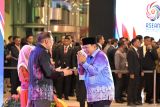 Prabowo disambut PM Anwar jamuan santap malam KTT Ke-46 ASEAN