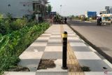 Polisi buru pencuri besi pembatas di trotoar Jalan Wali Kota Palembang