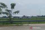 Polda Sumut-TNI lakukan sterilisasi pesawat Saudia Arabia