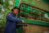 Petugas Taman Nasional Bromo Tengger Semeru (TNBTS) menata bibit anggrek dengan di taman anggrek Ranu Darungan, Pronojiwo, Lumajang, Jawa Timur, Selasa (8/7/2025). Wisata minat khusus di kawasan TNBTS yang memiliki sejumlah fasilitas seperti empat spot pengamatan burung, taman edukasi dan persemaian anggrek, camp ground dengan keanekaragam hayati dan ekosistem hutan Ranu Darungan tersebut merupakan rekreasi wisata alam berbasis pendidikan dan konservasi. ANTARA Jatim/Irfan Sumanjaya/mas.